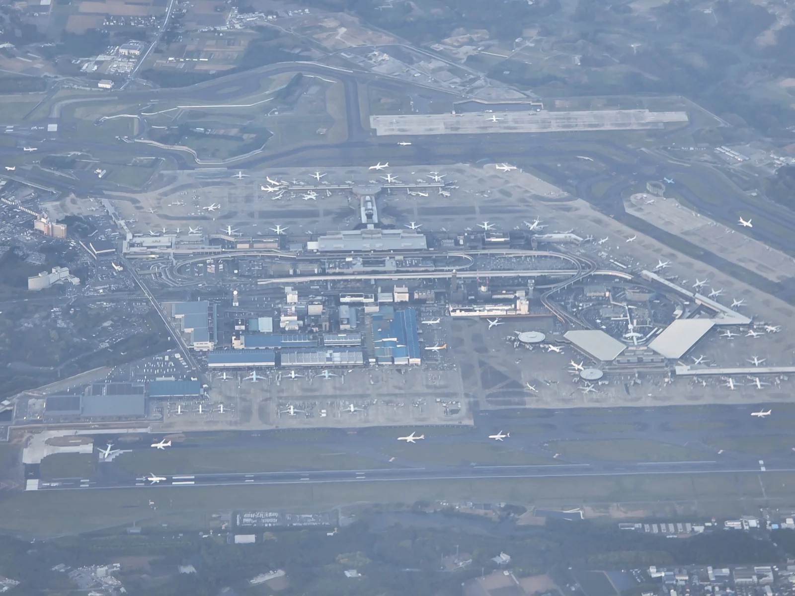 Aerial view of Narita International Airport, photographed in May 2026